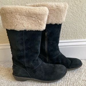 Ugg black suede boots size 9